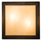 Meyda Lighting Hyde Park 17" 2-Light Craftsman Brown Double Bar Mission Flush Mount Light With Beige Sahara Taupe Idalight Shade Glass