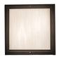 Meyda Lighting Hyde Park 17" 2-Light Craftsman Brown Double Bar Mission Flush Mount Light With White Art Shade Glass