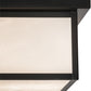 Meyda Lighting Hyde Park 17" 2-Light Craftsman Brown Prime Flush Mount Light With White Art Shade Glass