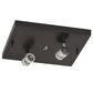 Meyda Lighting Hyde Park 17" 2-Light Craftsman Brown Prime Flush Mount Light With White Art Shade Glass