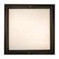 Meyda Lighting Hyde Park 17" 2-Light Craftsman Brown Winter Pine Flush Mount Light With White Art Shade Glass