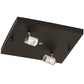 Meyda Lighting Hyde Park 17" 2-Light Textured Black Deer Creek Flush Mount Light With Beige Art Shade Glass