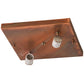 Meyda Lighting Hyde Park 17" 2-Light Vintage Copper "T" Mission Flush Mount Light With Beige Art Shade Glass