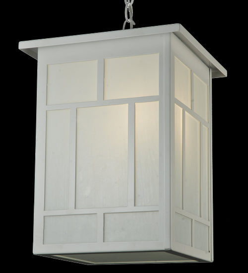 Meyda Lighting Hyde Park 17" 2-Light White Regents Pendant Light With White Shade Glass
