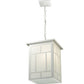 Meyda Lighting Hyde Park 17" 2-Light White Regents Pendant Light With White Shade Glass