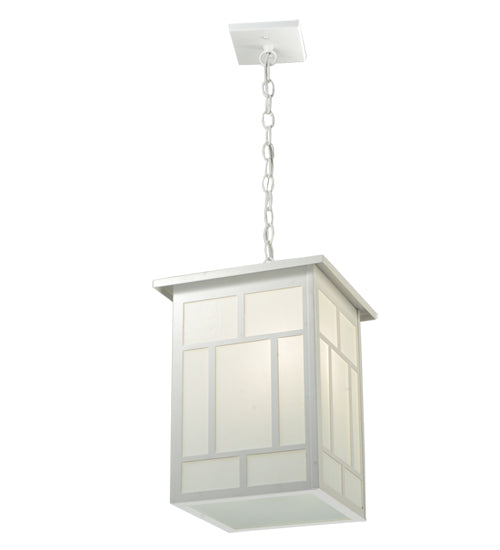 Meyda Lighting Hyde Park 17" 2-Light White Regents Pendant Light With White Shade Glass