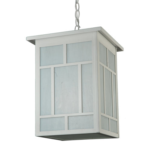 Meyda Lighting Hyde Park 17" 2-Light White Regents Pendant Light With White Shade Glass