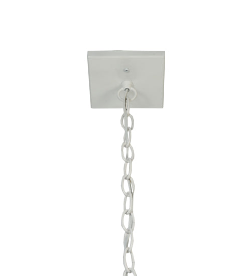 Meyda Lighting Hyde Park 17" 2-Light White Regents Pendant Light With White Shade Glass