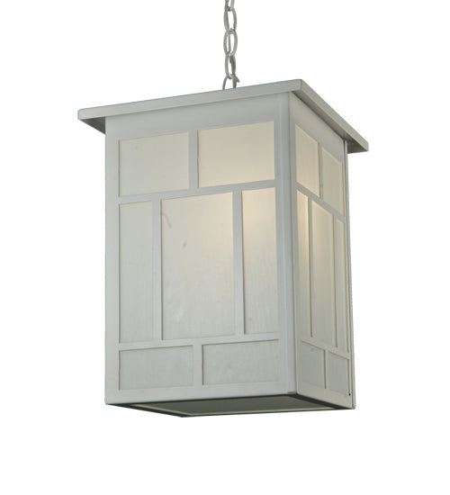 Meyda Lighting Hyde Park 17" 2-Light White Regents Pendant Light With White Shade Glass