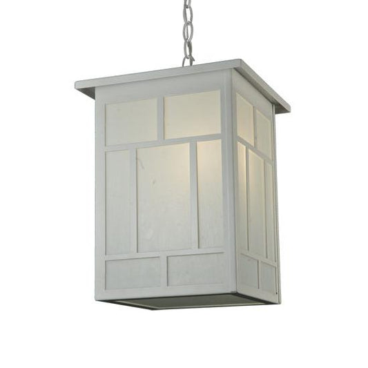 Meyda Lighting Hyde Park 17" 2-Light White Regents Pendant Light With White Shade Glass