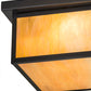 Meyda Lighting Hyde Park 17" Brown Flushmount With Beige Iridescent Shade Glass