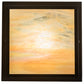 Meyda Lighting Hyde Park 17" Craftsman Brown "T" Mission Flush Mount Light With Beige Iridescent And Amber Mica Shade Glass