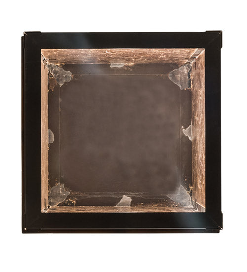 Meyda Lighting Hyde Park 17" Craftsman Brown "T" Mission Pendant Light With Amber Mica Shade Glass
