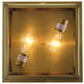Meyda Lighting Hyde Park 17" Natural Brass Flush Mount Light With Clear Shade Glass