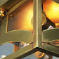 Meyda Lighting Hyde Park 17" Natural Brass Flush Mount Light With Clear Shade Glass