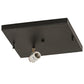 Meyda Lighting Hyde Park 17" Textured Black Alpine Flush Mount Light With White Contrail Mist Idalight Shade Glass