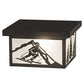 Meyda Lighting Hyde Park 17" Textured Black Alpine Flush Mount Light With White Contrail Mist Idalight Shade Glass