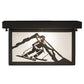 Meyda Lighting Hyde Park 17" Textured Black Alpine Flush Mount Light With White Contrail Mist Idalight Shade Glass