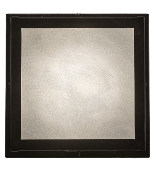 Meyda Lighting Hyde Park 17" Textured Black Alpine Flush Mount Light With White Contrail Mist Idalight Shade Glass