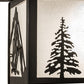 Meyda Lighting Hyde Park 17" Textured Black Alpine Flush Mount Light With White Contrail Mist Idalight Shade Glass