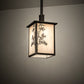 Meyda Lighting Hyde Park 18" Oil Rubbed Bronze Bambuseae Pendant Light With Fleshtone Idalight Shade