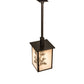 Meyda Lighting Hyde Park 18" Oil Rubbed Bronze Bambuseae Pendant Light With Fleshtone Idalight Shade