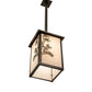 Meyda Lighting Hyde Park 18" Oil Rubbed Bronze Bambuseae Pendant Light With Fleshtone Idalight Shade