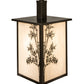 Meyda Lighting Hyde Park 18" Oil Rubbed Bronze Bambuseae Pendant Light With Fleshtone Idalight Shade