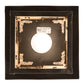 Meyda Lighting Hyde Park 194827 9"Sq Craftsman Brown "T" Mission Pendant Light With Beige Iridescent Glass & Amber Mica Shade