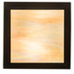 Meyda Lighting Hyde Park 194880 21" 2-Light Craftsman Brown "T" Mission Flush Mount Light With Beige Iridescent And Amber Mica Shade Glass
