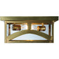 Meyda Lighting Hyde Park 20" 2-Light Satin Brass Hill Top Flush Mount Light With Clear Shade Glass