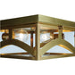 Meyda Lighting Hyde Park 20" 2-Light Satin Brass Hill Top Flush Mount Light With Clear Shade Glass