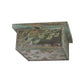 Meyda Lighting Hyde Park 20" 2-Light Verdigris Brass Ginkgo Flush Mount Light With Clear Seeded Shade Glass