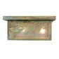 Meyda Lighting Hyde Park 20" 2-Light Verdigris Brass Ginkgo Flush Mount Light With Clear Seeded Shade Glass