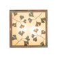 Meyda Lighting Hyde Park 20" 2-Light Verdigris Ginkgo Flush Mount Light With Beige Art & Clear Seeded Shade Glass