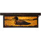 Meyda Lighting Hyde Park 20" 2-Light Vintage Copper Loon Flush Mount Light With Frosted Seeded & Beige Art Shade Glass
