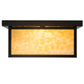 Meyda Lighting Hyde Park 20" Brown Flushmount With Beige Shade Glass