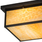 Meyda Lighting Hyde Park 20" Brown Flushmount With Beige Shade Glass