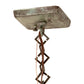 Meyda Lighting Hyde Park 21" Craftsman Verdigris "T" Mission Pendant Light With Frosted Seeded Shade Glass