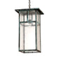 Meyda Lighting Hyde Park 21" Verdigris "T" Mission Pendant Light With Clear Seeded Shade Glass