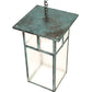 Meyda Lighting Hyde Park 21" Verdigris "T" Mission Pendant Light With Clear Seeded Shade Glass