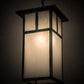Meyda Lighting Hyde Park 21" Verdigris "T" Mission Pendant Light With Frosted Seeded Shade Glass