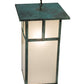 Meyda Lighting Hyde Park 21" Verdigris "T" Mission Pendant Light With Frosted Seeded Shade Glass
