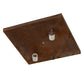 Meyda Lighting Hyde Park 23" 2-Light Vintage Copper Double Bar Mission Flush Mount Light With Amber Mica Shade Glass