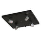 Meyda Lighting Hyde Park 23" 4-Light Craftsman Brown Double Bar Mission Flush Mount Light With Beige Art Shade Glass