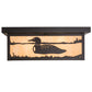 Meyda Lighting Hyde Park 23" 4-Light Craftsman Brown Loon Flush Mount Light With Sahara Taupe & Frosted Rainstone Idalight Shade