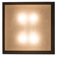 Meyda Lighting Hyde Park 23" 4-Light Craftsman Brown Loon Flush Mount Light With Sahara Taupe & Frosted Rainstone Idalight Shade