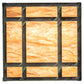 Meyda Lighting Hyde Park 23" 4-Light Craftsman Verdigris Double Bar Mission Flush Mount Light With Travertine Idalight Shade