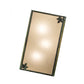 Meyda Lighting Hyde Park 24" 3-Light Verdigris Maple Leaf Island Flush Mount Light With Beige Iridescent Art Shade Glass
