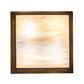 Meyda Lighting Hyde Park 25" 4-Light Antique Copper "T" Mission Pendant Light With Beige Iridescent Shade Glass
